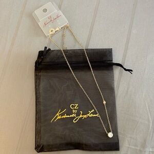 CZ by Kenneth Jay Lane Cubic Zirconia Asymmetrical Necklace